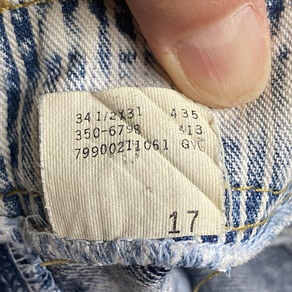 Vintage Lee 1980s Acid Wash High-rise Mom Jeans Women Size 18 Tapered Grunge - Picture 15 of 16